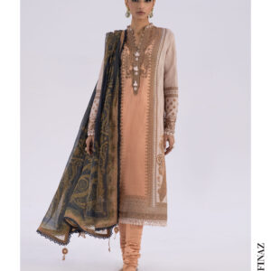 Soft Peach and Brown 3-Piece Lawn Suit – Sana Safinaz