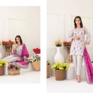 Cherry Pink and Glacier Blue Stitched - Tawakkal