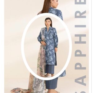 Denim Blue Premium Lawn Suit - Sapphire